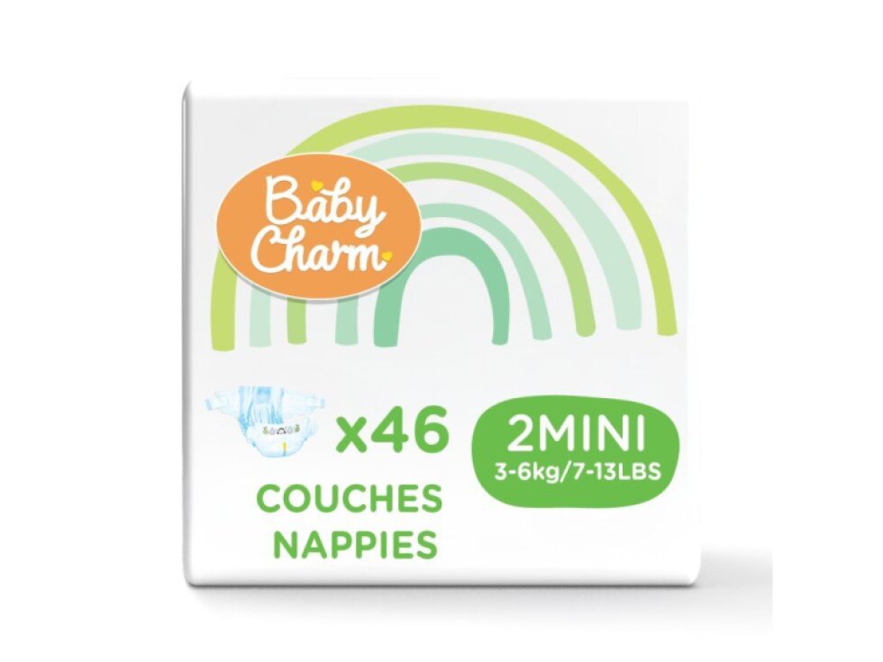 Baby Charm Super Dry Flex vel. 2 Mini, 3-6 kg, 46 ks
