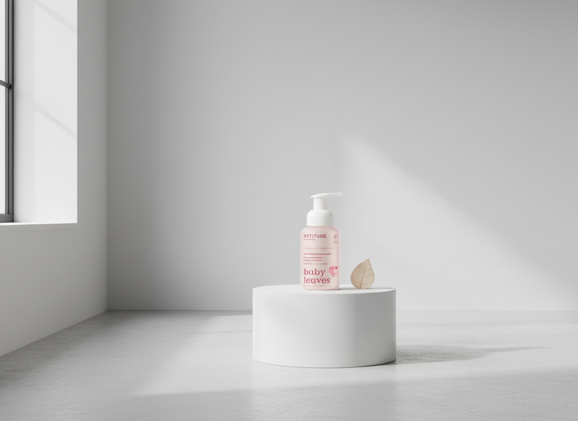 ATTITUDE Baby leaves Dětská hypoalergenní mycí pěna 2 v 1 295 ml