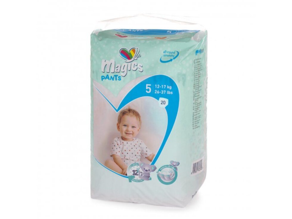 Kalhotkové plenky Magics Pants Junior 12-17 kg, 20 ks - Komfortní a spolehlivé