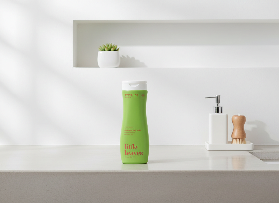 ATTITUDE Little leaves Dětský šampon a mýdlo 2v1 Meloun a Kokos 473 ml