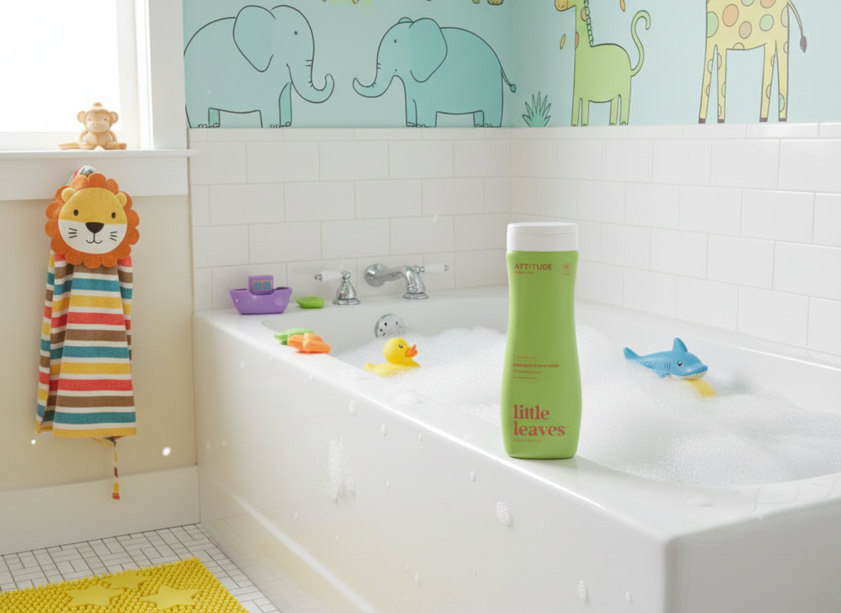 ATTITUDE Little leaves Dětský šampon a mýdlo 2v1 Meloun a Kokos 473 ml