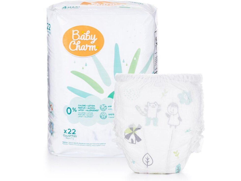 Baby Charm Super Dry PANT vel. 4 Maxi, 9 - 15 kg, 22 ks