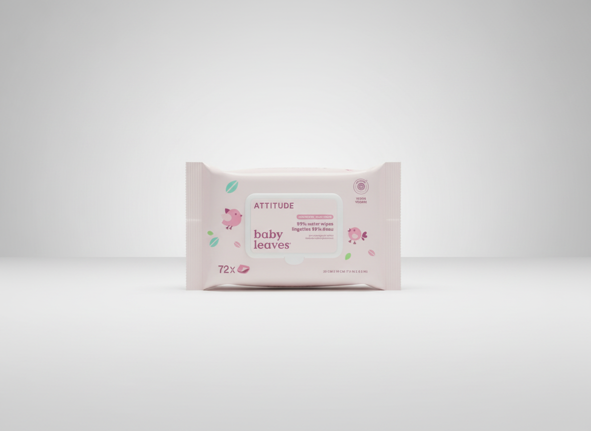 Ekologické vlhčené ubrousky ATTITUDE bez vůně 72 ks