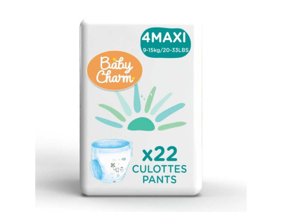 Baby Charm Super Dry PANT vel. 4 Maxi, 9 - 15 kg, 22 ks