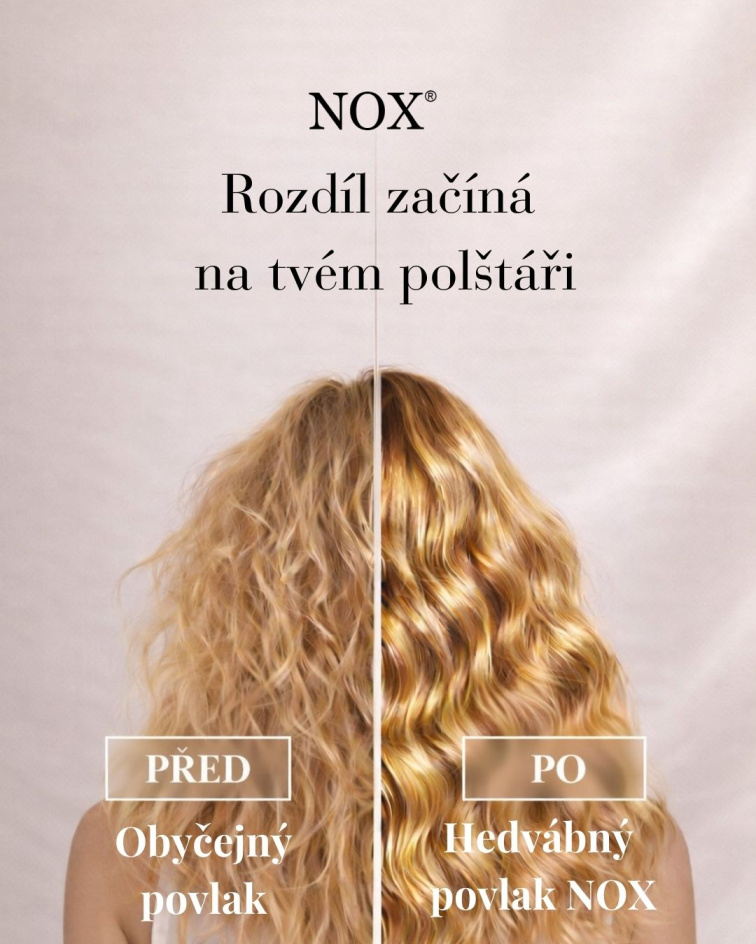 100% hedvábný povlak na polštář NOX® PUDROVĚ RŮŽOVÁ - NA ZIP 70x90 cm