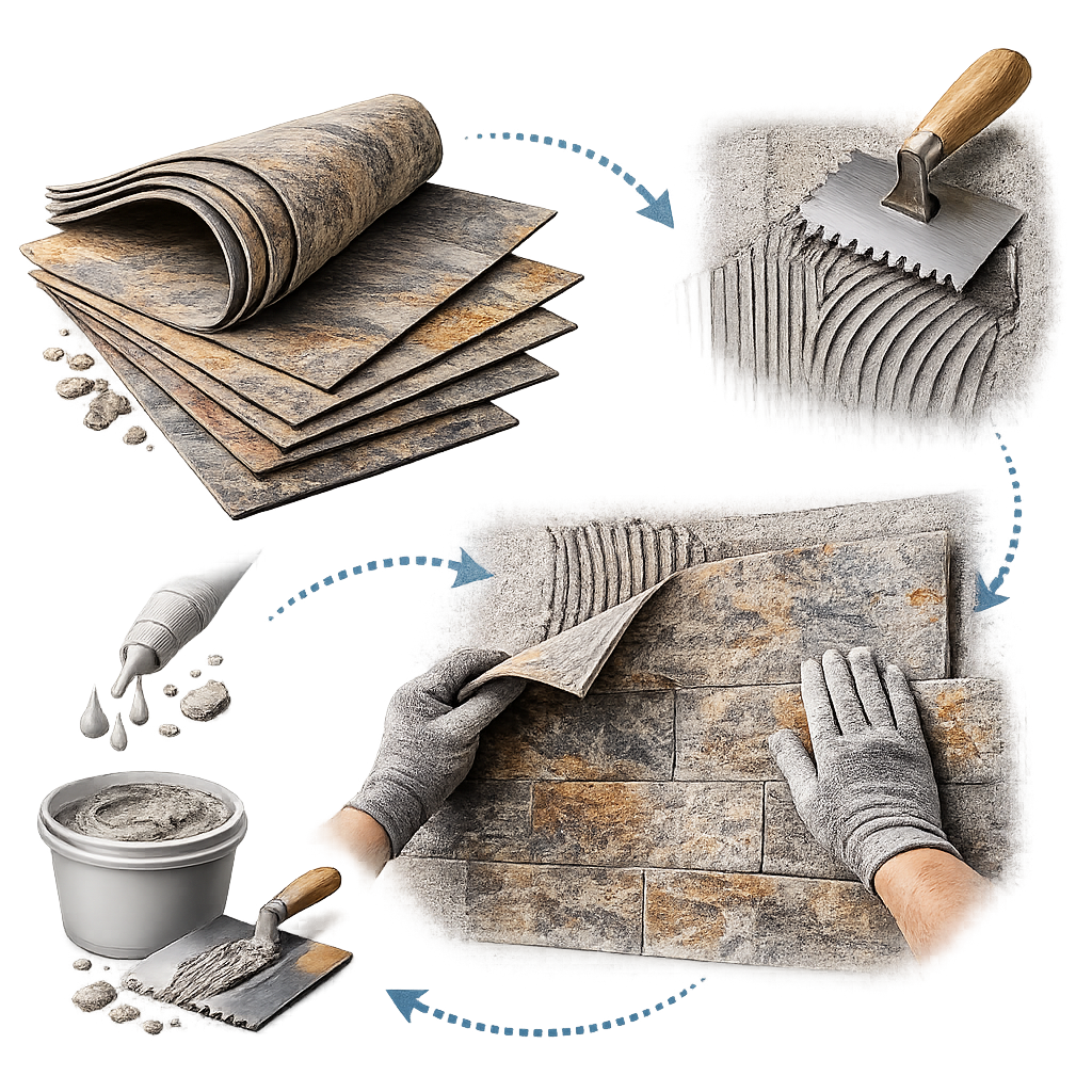 Kamenná dýha, Sanjeevani White, 122x244 cm