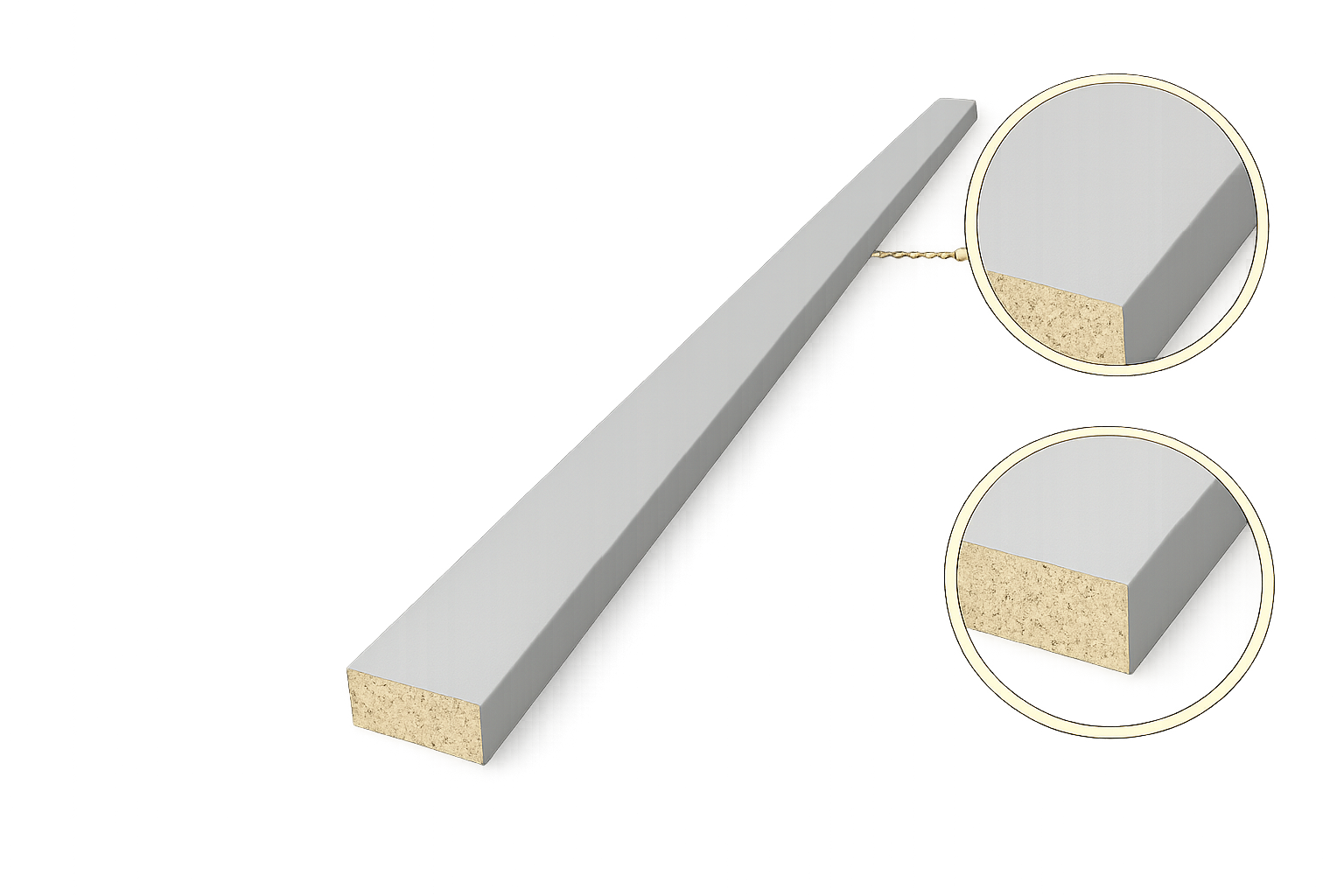 Nástenná lamela, dekor Sivá, 27x12x2600 mm