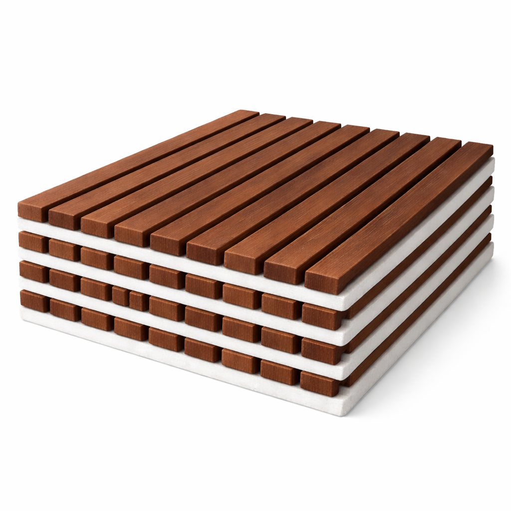 Obkladový panel na bílé desce, Ořech čokoládový 2600*400 mm