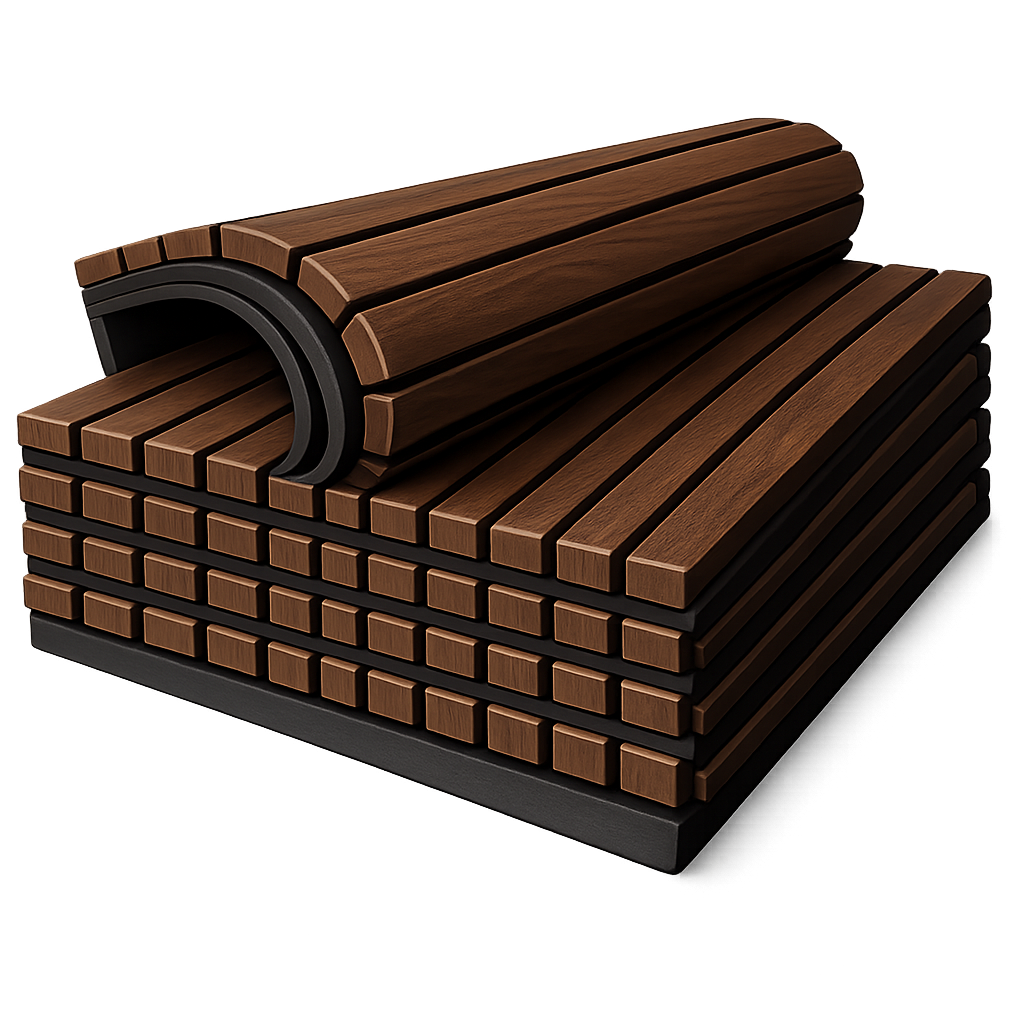 Obkladový panel, Ořech čokoládový 2600*400 mm