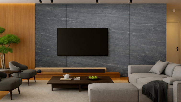 Kamenná dýha, Line Black, 122x61 cm