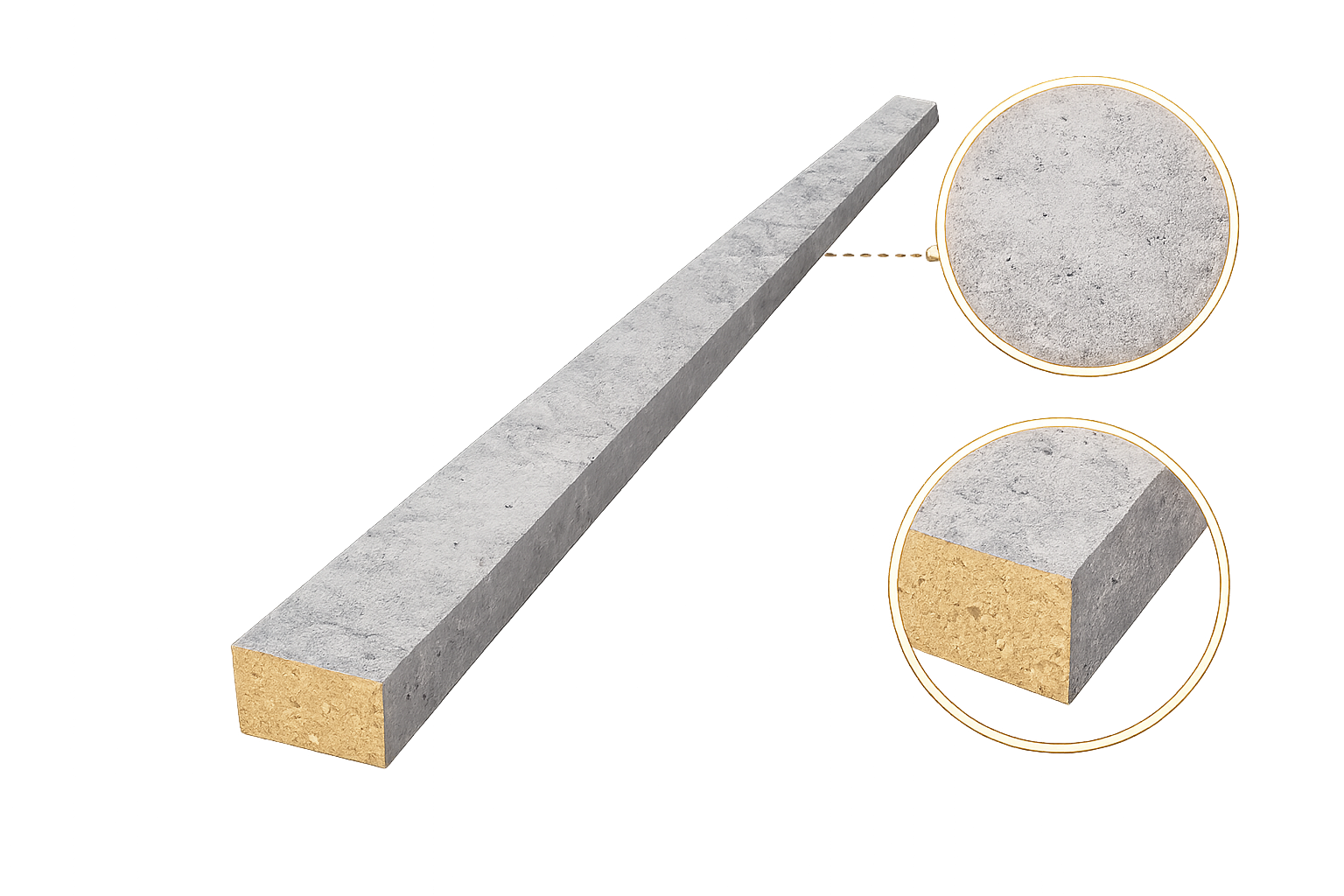 Nástěnná lamela, dekor Beton 27*12*2600