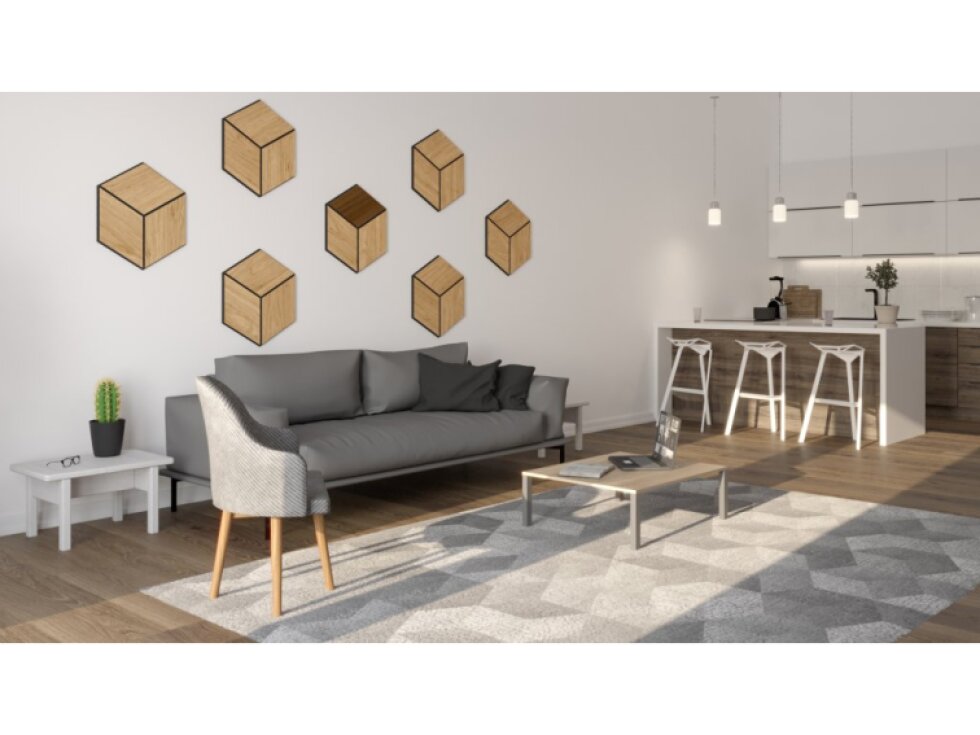 Dekorativní obklad na stěnu, dekor Dub, Rhombus