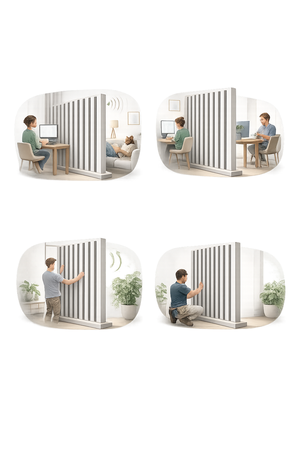 Zástěna, dělící stěna, ČERNÁ