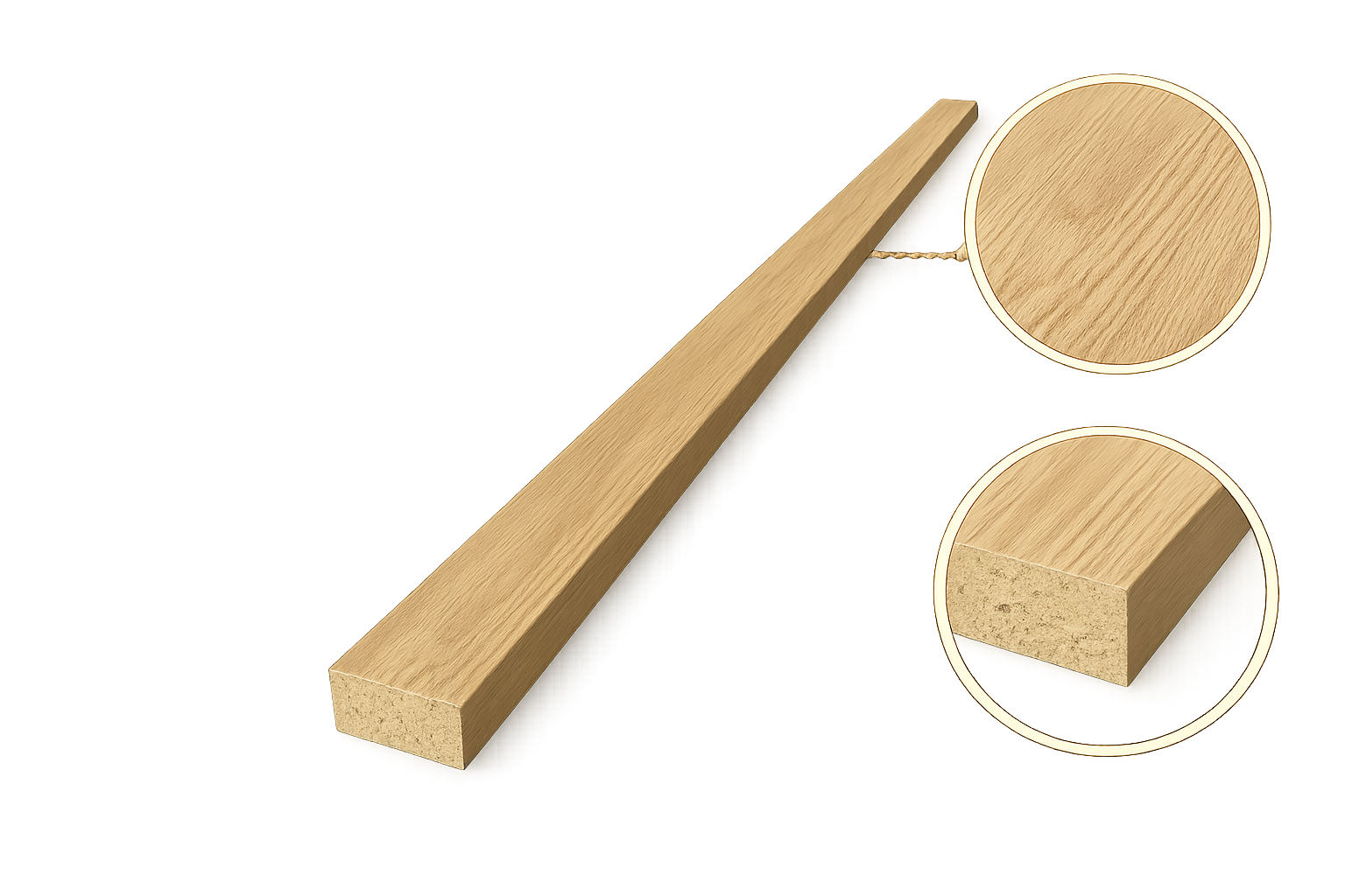 Nástěnná lamela, dekor Dub 27*12*2600