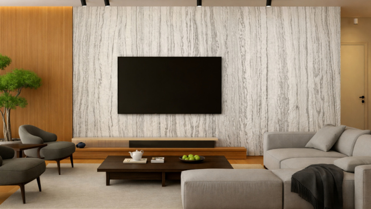 Kamenná dýha, Fantasy White, 122x244 cm