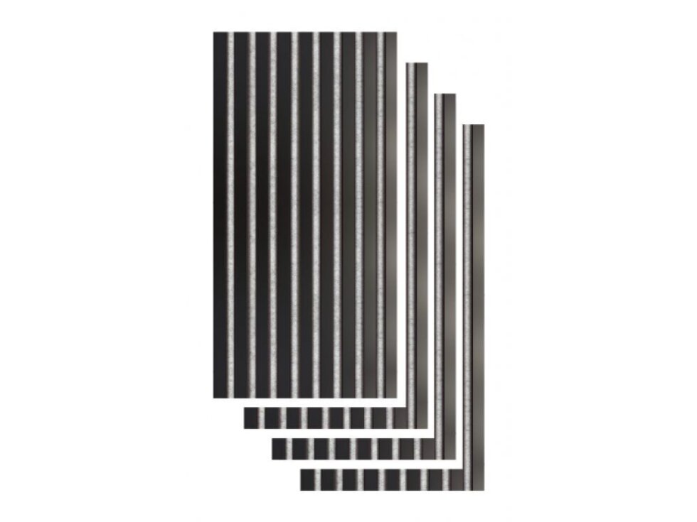 Sada 4 ks obkladových panelů, šedý filc, Černá 800*400 mm