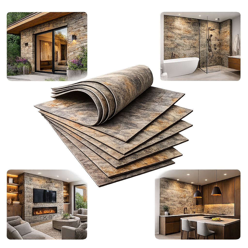 Kamenná dýha, Sanjeevani White, 122x244 cm