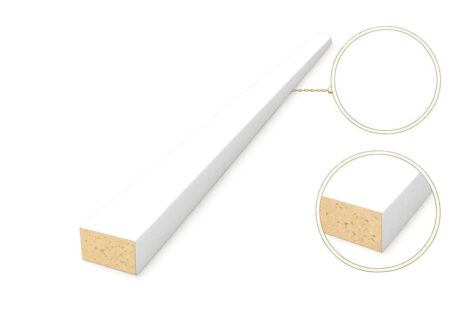 Nástěnná lamela, dekor Bílá 27*12*2600