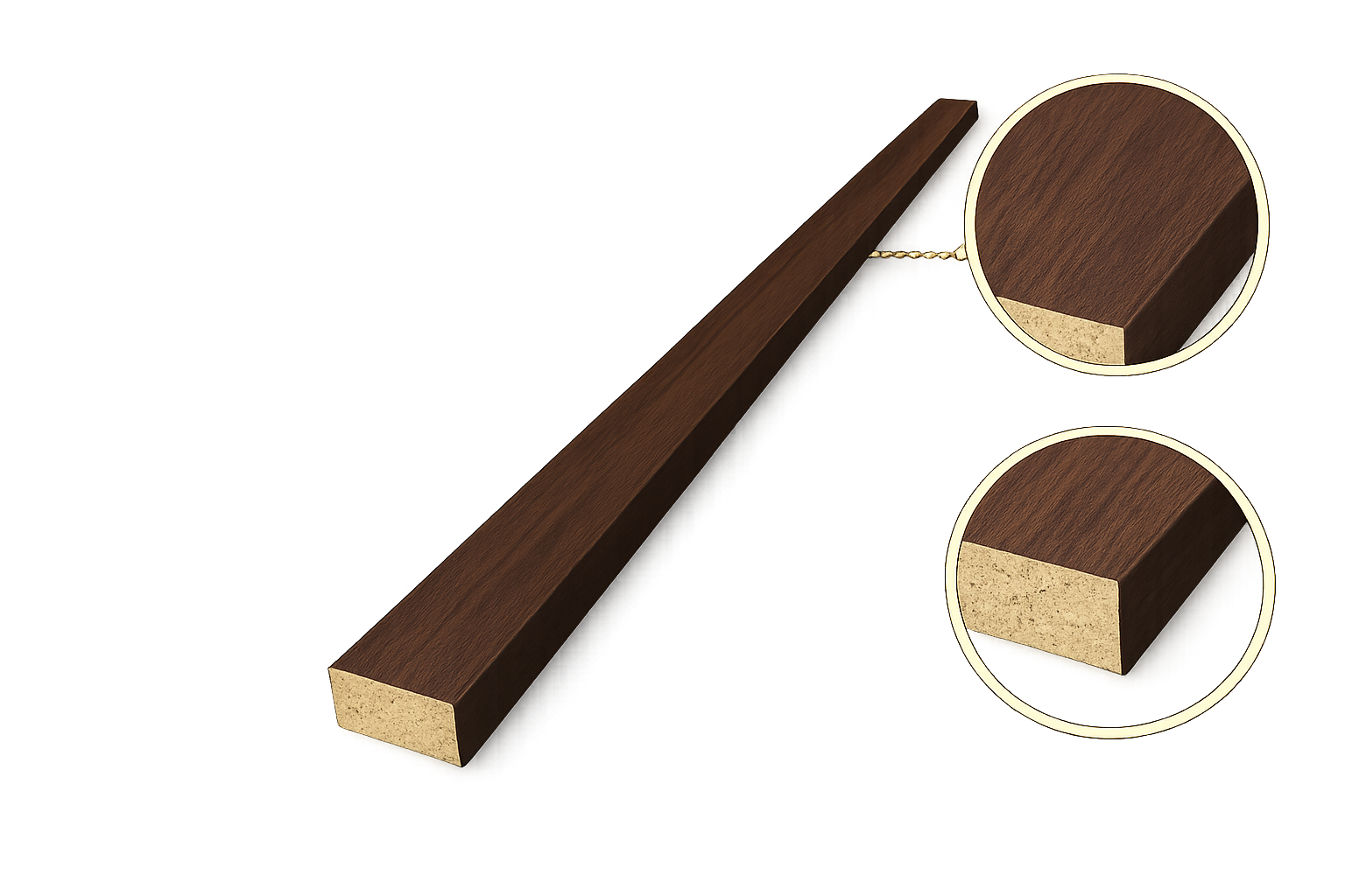 Nástěnná lamela, dekor Ořech Čokoládový 27*12*2600
