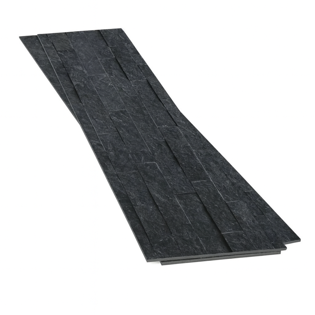 Samolepící kamenná dýha, Line Black, 15x60 cm