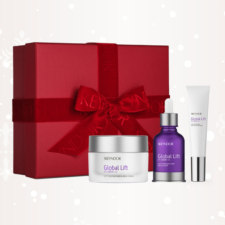 Skeyndor Global Lift Set - liftingový krém pro smíšenou pleť 50 ml + pleťové sérum 30 ml + oční krém 15 ml