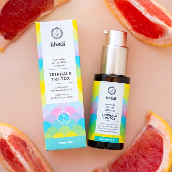 Khadi Detox Body Oil Triphala Tri-Tox - přírodní detoxikační tělový olej 50 ml