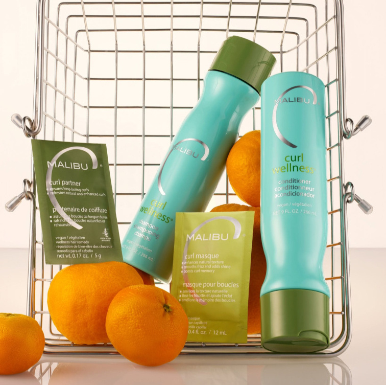 Malibu C Curl Wellness Set - šampon 266 ml + kondicionér 266 ml + Malibu Curl Partner kúra 4x5 g