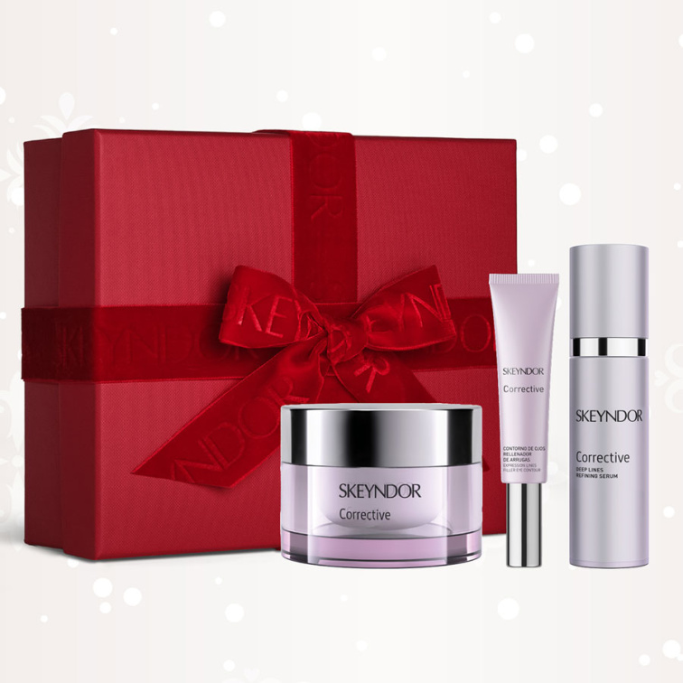 Skeyndor Corrective Set - krém pro suchou pleť 50 ml + pleťové sérum 30 ml + oční krém 15 ml