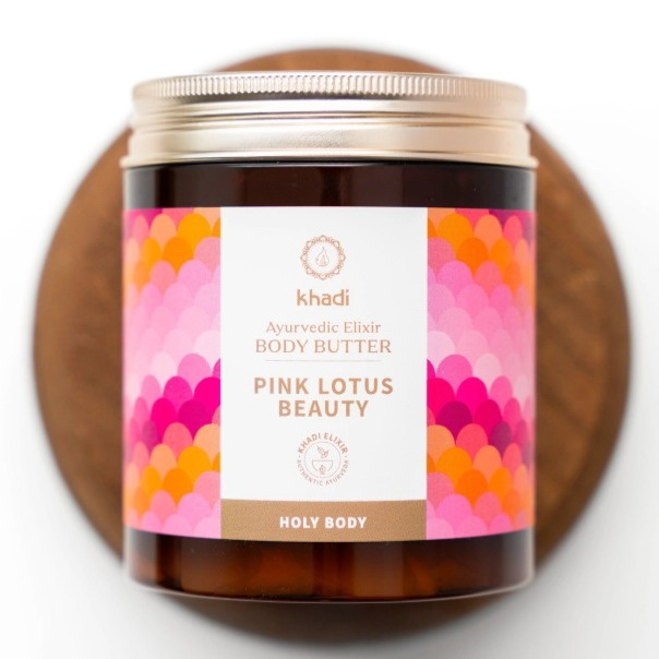 Khadi Body Butter Pink Lotus Beauty - tělové máslo “růžový lotos Láska” pro hydrataci a harmonii 250 ml