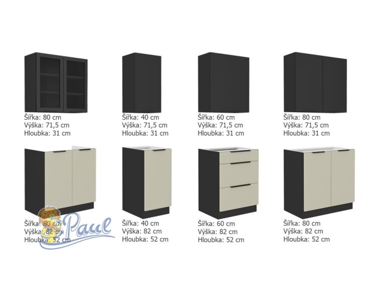 Kuchyňská linka 260 cm Siena / Arona