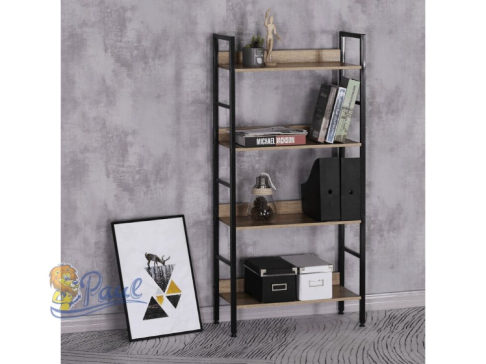 Regál, mdf, hnědá, GD-314 OAK