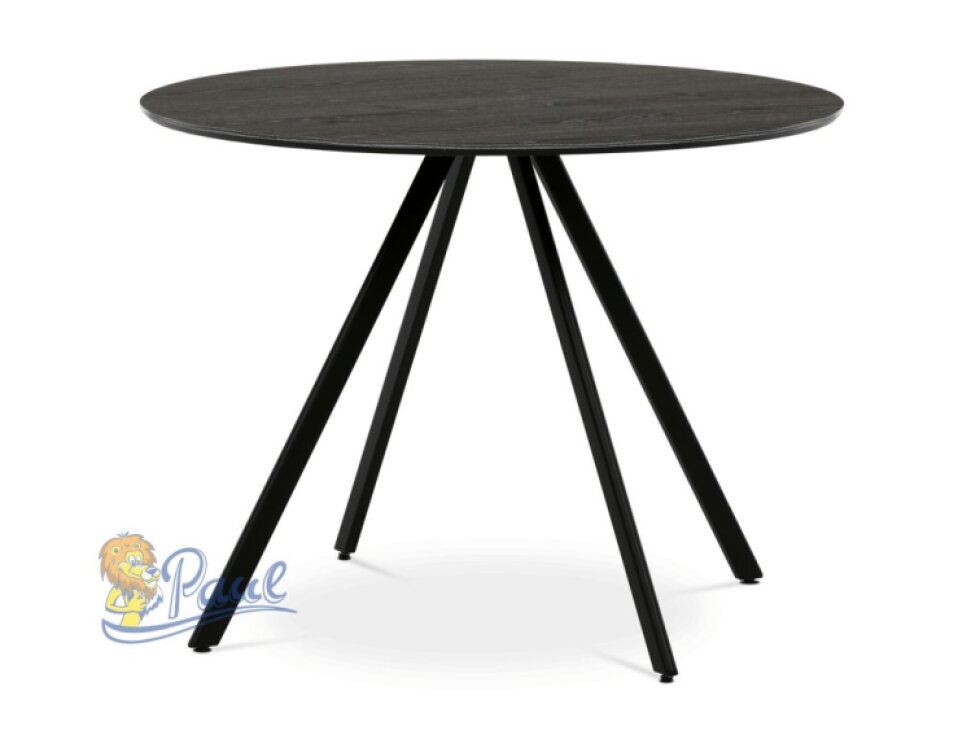 Kulatý jídelní stůl 100x100cm, lamino, šedý dub, HT-R5010 GREY