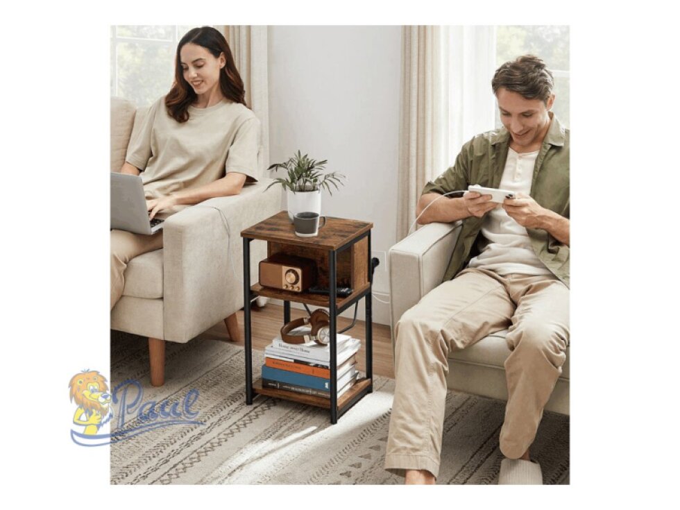 Odkládací stolek 30x34x58cm, mdf, old wood, AFK-E1175 OLW