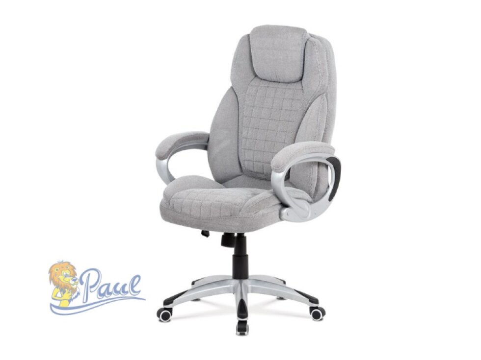 Kancelářské křeslo, houpací mechanismus, stříbrná, KA-G196 SIL2