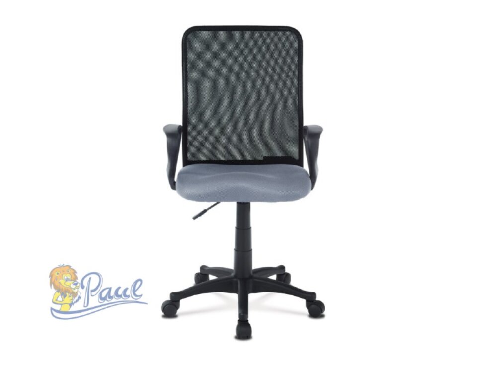 Kancelářská židle, látka MESH šedá / černá, plyn.píst