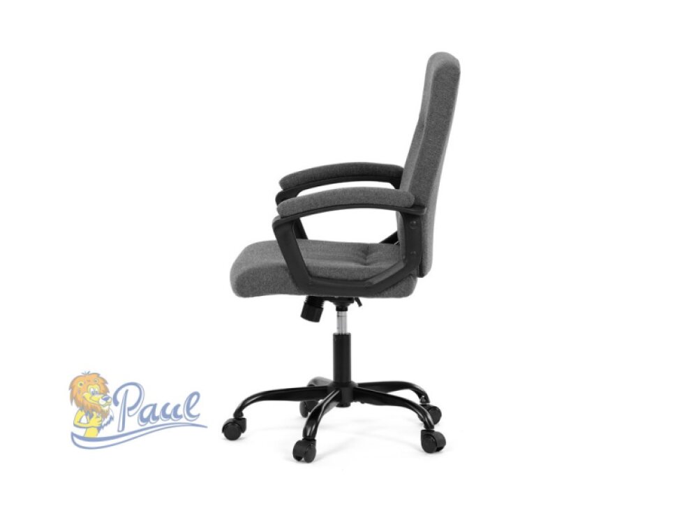 Kancelářské křeslo, šedá látka, kovový kříž