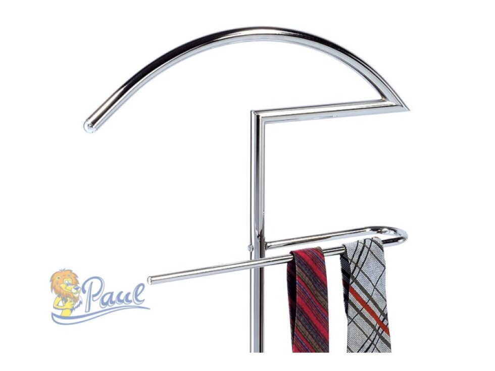 Němý sluha, výška 105 cm, kovová konstrukce, leský chrom, nosnost 5 kg