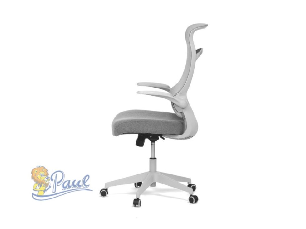 Kancelářská židle, houpací mech., šedá MESH, plast. Kříž