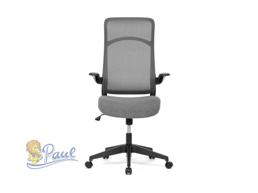 Kancelářská židle, houpací mech., šedý MESH, plast. Kříž