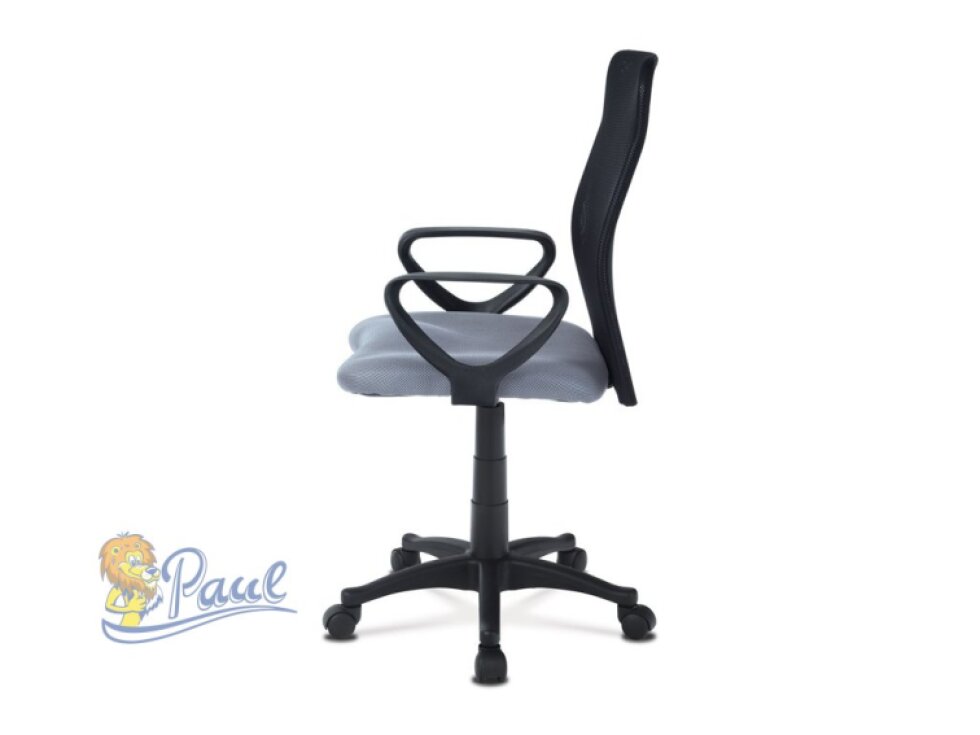 Kancelářská židle, látka MESH šedá / černá, plyn.píst