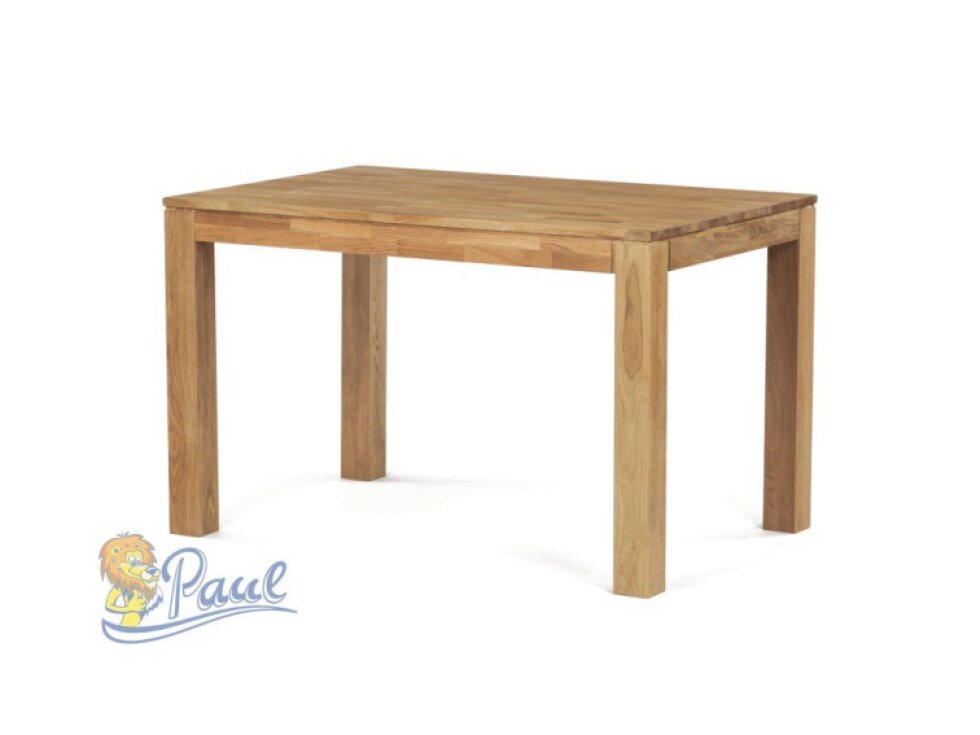 Jídelní stůl 120x80x75 cm, masiv dub bílý, povrchová úprava olejem, nohy 8x8 cm