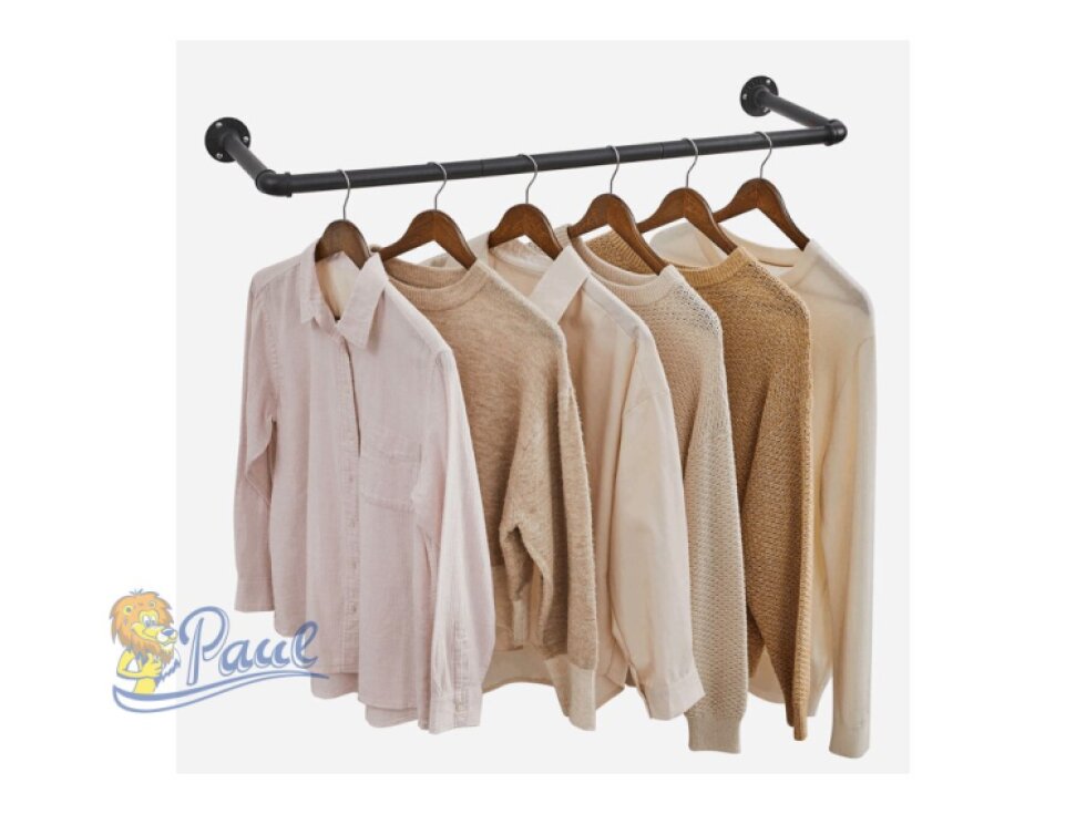 Věšák, kov, černá, AUV-E1067 BK