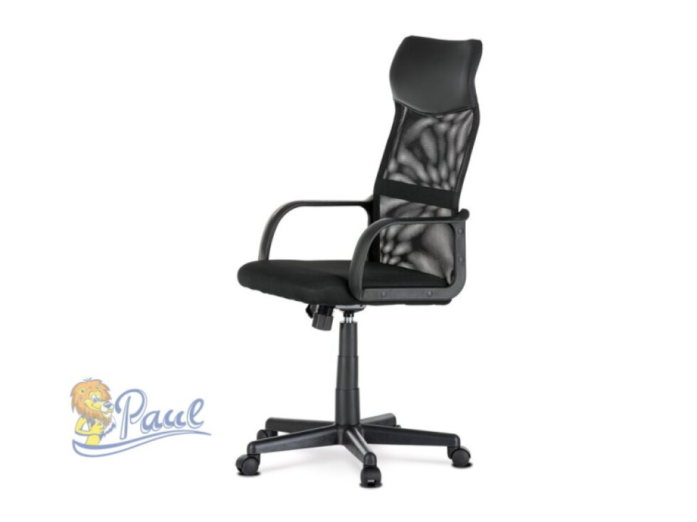Kancelářská židle, houpací mechanismus, černá síťovina, KA-L601 BK