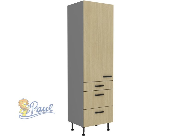 Vysoká potravinová skříňka Scandi 60 DKS-215 3S 1F - Premium Box