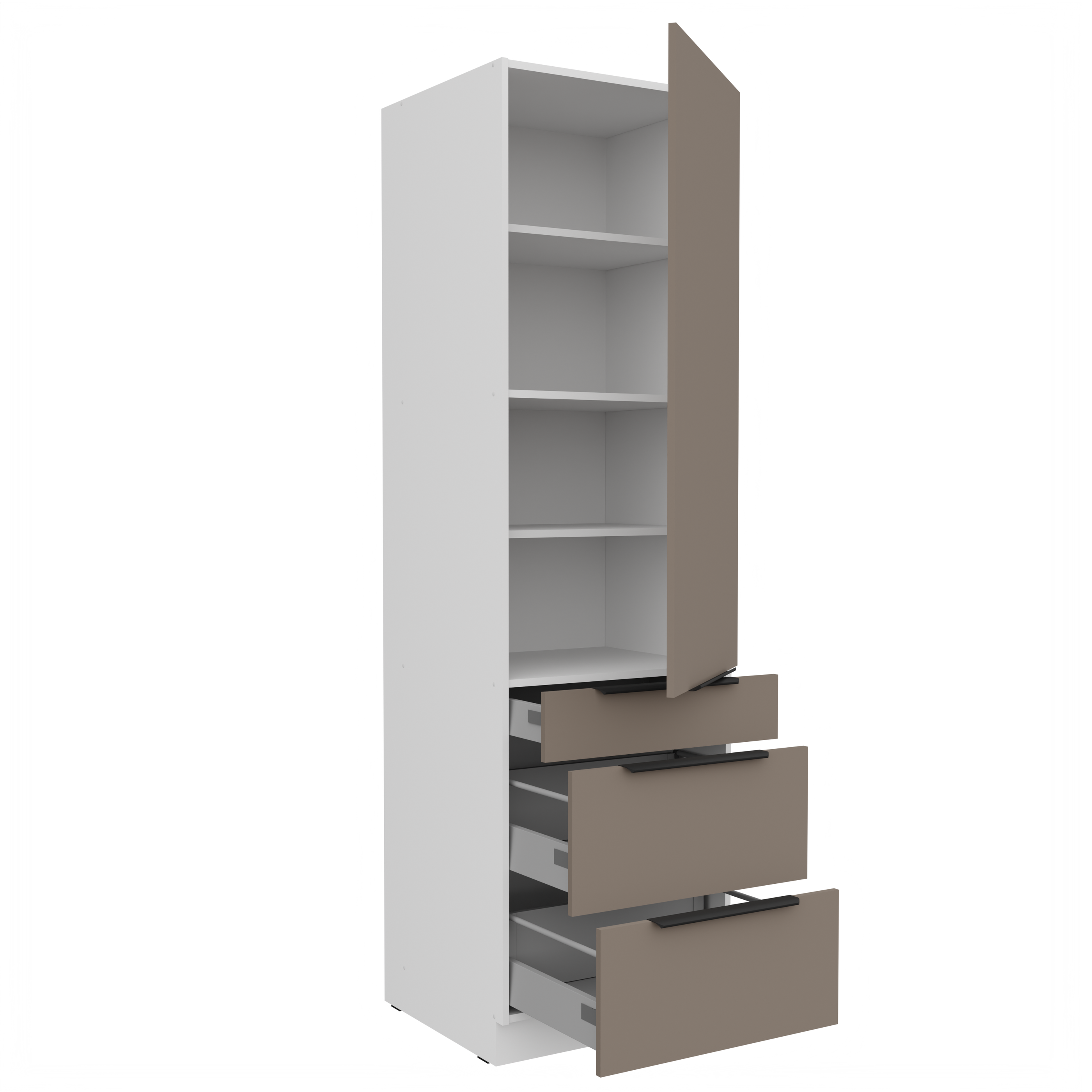 Vysoká potravinová skříňka Aria 60 DKS-210 3S 1F - Premium Box