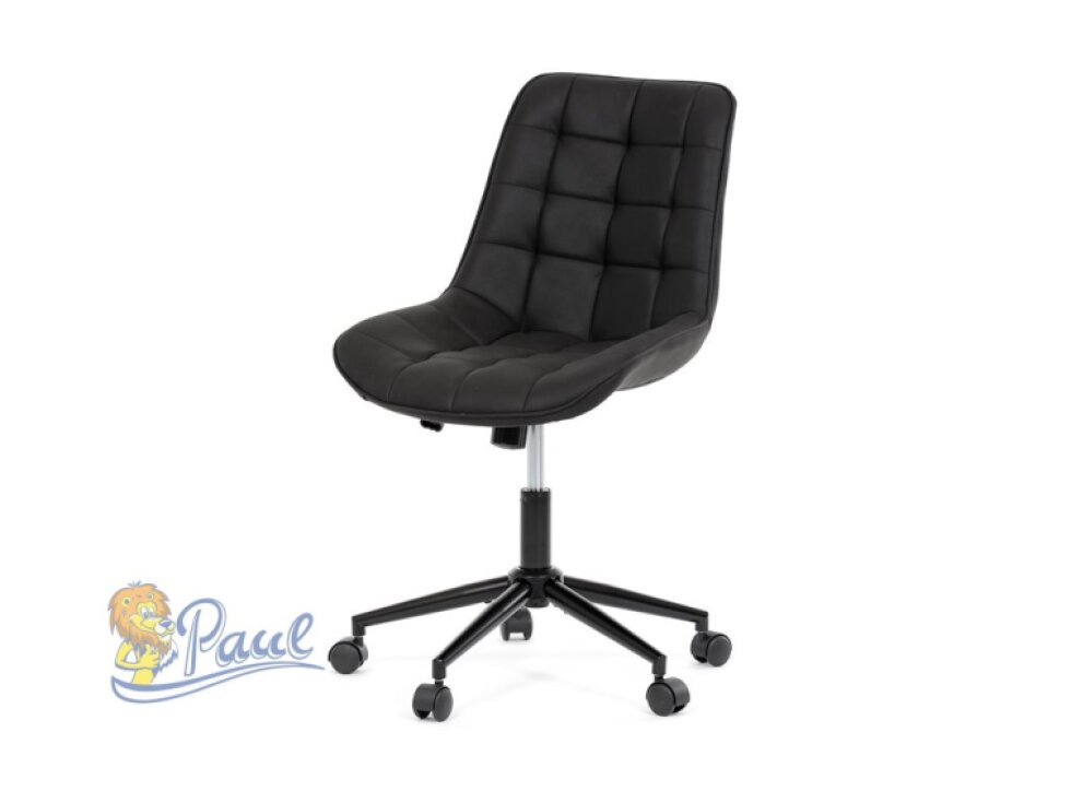 Pracovní židle, výškově nastavitelná, černá látka, KA-V3120 BK3