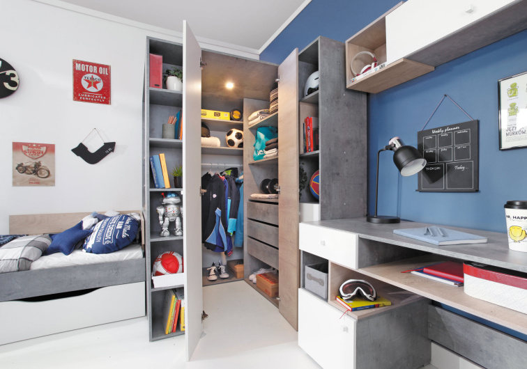 Rohová šatní skříň Sigma SI1