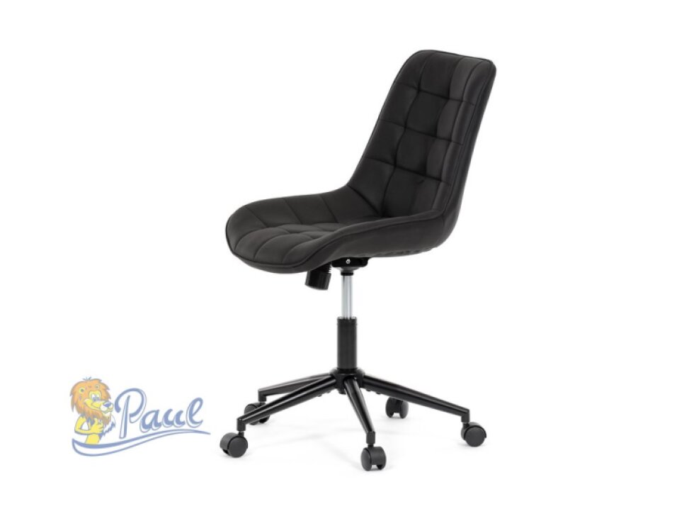 Pracovní židle, výškově nastavitelná, černá látka, KA-V3120 BK3