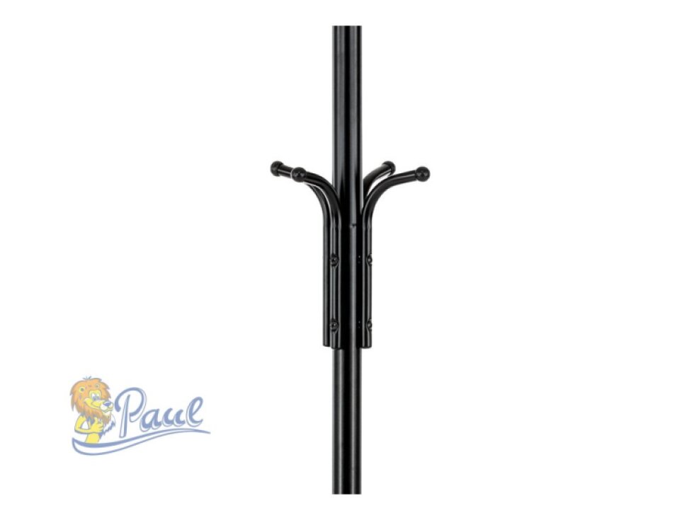 Věšák, kov, černá, 80001-06B BK