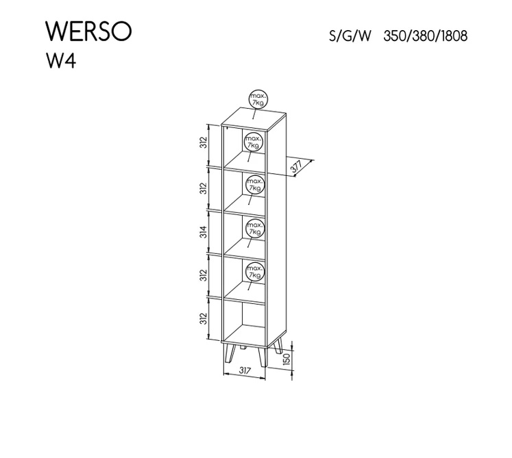 Regál Werso W4
